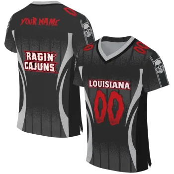 personalized louisiana ragin cajuns dynamic dots black jersey best selling