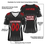 personalized louisiana ragin cajuns dynamic dots black jersey best selling
