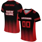 personalized louisiana ragin cajuns halftone sweep black jersey best selling