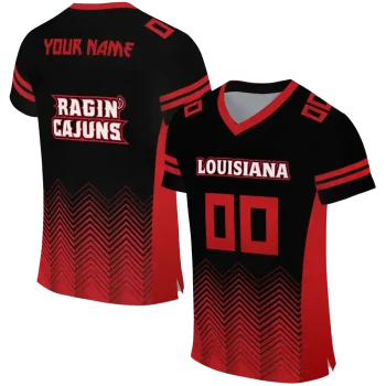 personalized louisiana ragin cajuns halftone sweep black jersey best selling