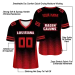 personalized louisiana ragin cajuns halftone sweep black jersey best selling