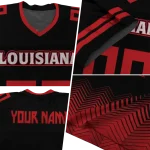 personalized louisiana ragin cajuns halftone sweep black jersey best selling