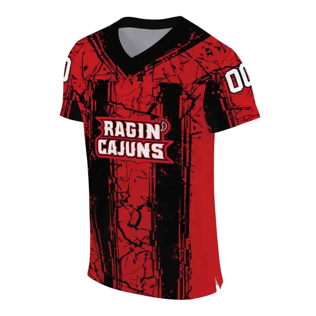 personalized louisiana ragin cajuns rugged stripes red jersey fashion forward personalized louisiana ragin cajuns rugged stripes red jersey fashion forward