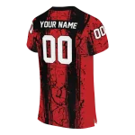 personalized louisiana ragin cajuns rugged stripes red jersey best selling