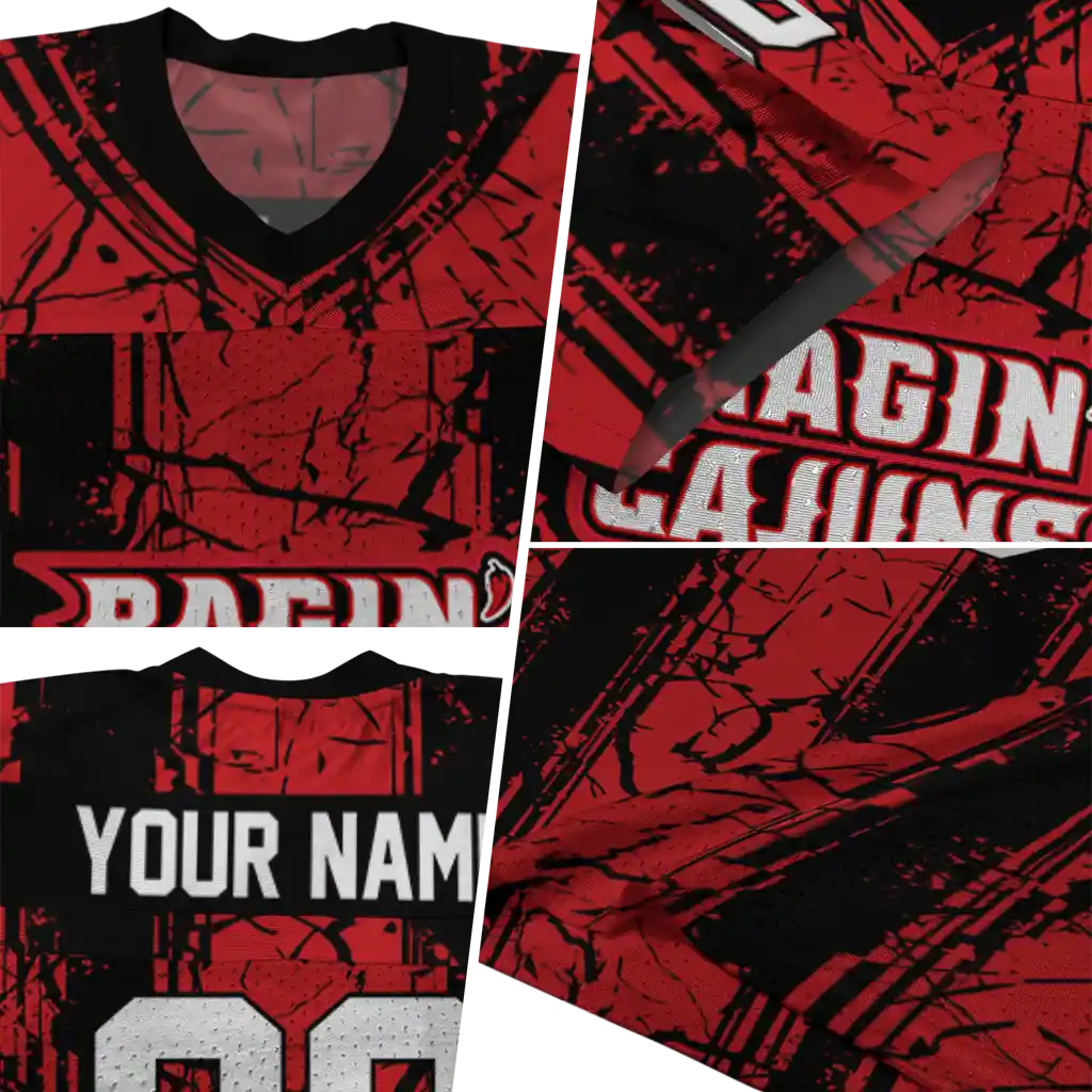 personalized louisiana ragin cajuns rugged stripes red jersey new arrival personalized louisiana ragin cajuns rugged stripes red jersey new arrival
