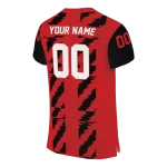 personalized louisiana ragin cajuns stripe block red jersey best selling