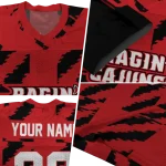 personalized louisiana ragin cajuns stripe block red jersey best selling