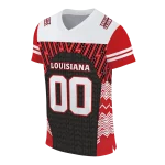 personalized louisiana ragin cajuns tire arrows red black white jersey best selling