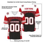 personalized louisiana ragin cajuns tire arrows red black white jersey best selling