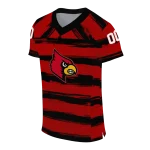 personalized louisville cardinals art stripe red jersey best selling