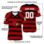 personalized louisville cardinals art stripe red jersey best selling