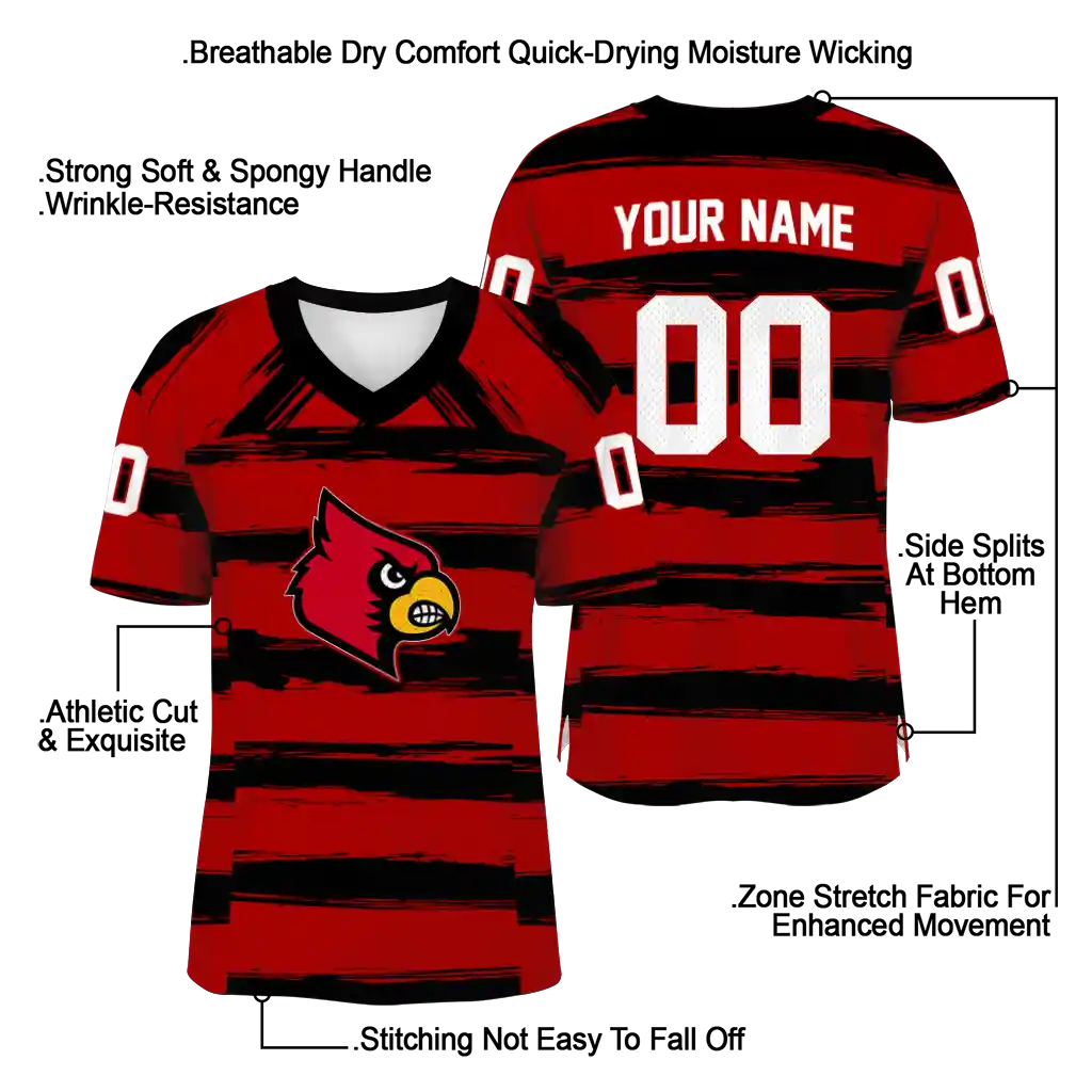 personalized louisville cardinals art stripe red jersey latest model personalized louisville cardinals art stripe red jersey latest model