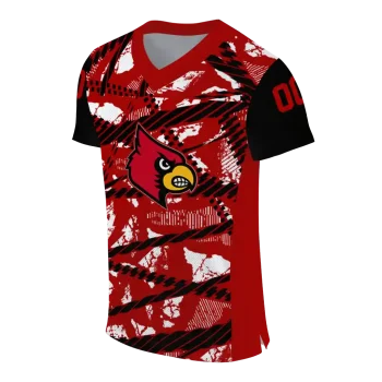 personalized louisville cardinals camo shatter red jersey fashion forward