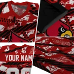 personalized louisville cardinals camo shatter red jersey best selling