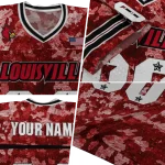 personalized louisville cardinals camouflage abstract red jersey best selling