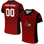 personalized louisville cardinals stacked rectangle red jersey best selling