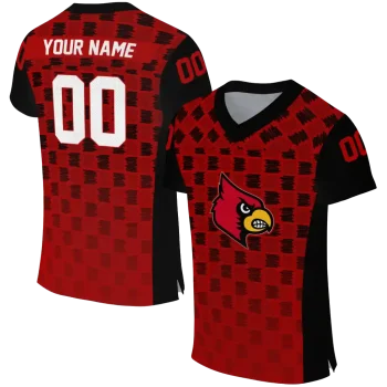personalized louisville cardinals stacked rectangle red jersey best selling