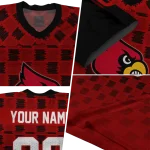 personalized louisville cardinals stacked rectangle red jersey best selling