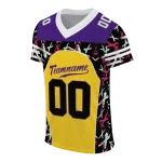 personalized lsu tigers brushstroke xs gold black jersey best selling