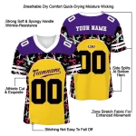 personalized lsu tigers brushstroke xs gold black jersey best selling