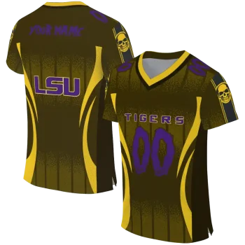 personalized lsu tigers dynamic dots gold jersey best selling