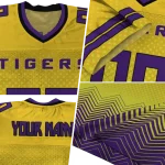 personalized lsu tigers halftone sweep gold black jersey best selling