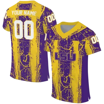 personalized lsu tigers rugged stripes purple jersey best selling