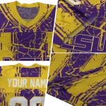 personalized lsu tigers rugged stripes purple jersey best selling