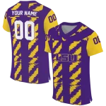personalized lsu tigers stripe block purple jersey best selling