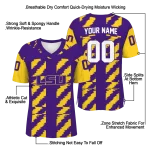 personalized lsu tigers stripe block purple jersey best selling