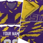 personalized lsu tigers stripe block purple jersey best selling