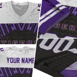 personalized lsu tigers tire arrows purple black white jersey best selling