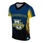 personalized marquette golden eagles halftone flow blue black jersey best selling