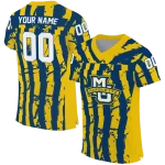 personalized marquette golden eagles stripe splatter blue jersey best selling