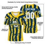 personalized marquette golden eagles stripe splatter blue jersey best selling