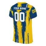 personalized marquette golden eagles striped texture blue jersey best selling