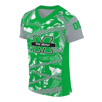personalized marshall thundering herd camo shatter green jersey fashion forward