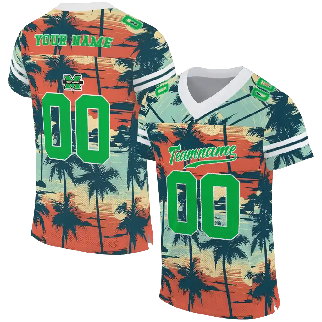 personalized marshall thundering herd horizon palm sunset jersey best selling personalized marshall thundering herd horizon palm sunset jersey best selling