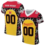 personalized maryland terrapins brushstroke xs gold black jersey best selling