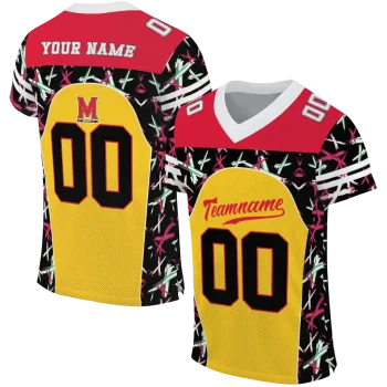 personalized maryland terrapins brushstroke xs gold black jersey best selling