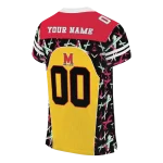 personalized maryland terrapins brushstroke xs gold black jersey best selling