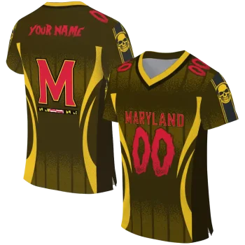 personalized maryland terrapins dynamic dots gold jersey best selling