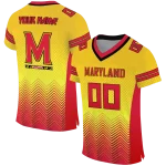 personalized maryland terrapins halftone sweep gold black jersey best selling