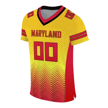 personalized maryland terrapins halftone sweep gold black jersey fashion forward