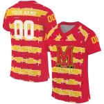 personalized maryland terrapins layered grids red jersey best selling
