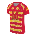personalized maryland terrapins layered grids red jersey best selling
