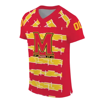 personalized maryland terrapins layered grids red jersey fashion forward