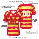 personalized maryland terrapins layered grids red jersey best selling