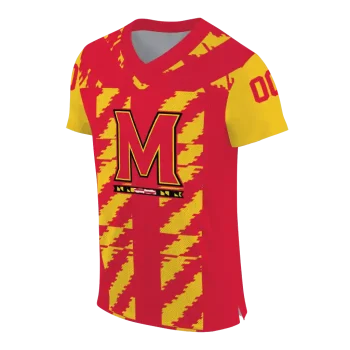 personalized maryland terrapins stripe block red jersey fashion forward