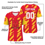 personalized maryland terrapins stripe block red jersey best selling
